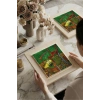 Vincent Van Gogh - De stoel van Gauguin - Doğal Ahşap Çerçeveli Taş Tablo
