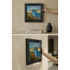 Vincent Van Gogh - Langlois Köprüsü - Doğal Ahşap Çerçeveli Taş Tablo