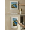 Vincent Van Gogh - Langlois Köprüsü - Doğal Ahşap Çerçeveli Taş Tablo