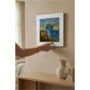 Vincent Van Gogh - Langlois Köprüsü - Doğal Ahşap Çerçeveli Taş Tablo