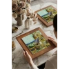 Vincent Van Gogh - The Old Mill - Doğal Ahşap Çerçeveli Taş Tablo
