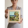 Vincent Van Gogh - The Old Mill - Doğal Ahşap Çerçeveli Taş Tablo