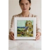 Vincent Van Gogh - The Old Mill - Doğal Ahşap Çerçeveli Taş Tablo