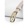 Kadın İnce Oval Gold Tokalı Kemer – Şık Elbise & Pantolon Uyumlu