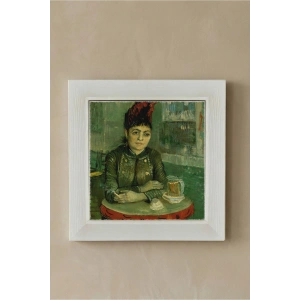 Vincent Van Gogh - Café du Tambourin - Doğal Ahşap Çerçeveli Taş Tablo