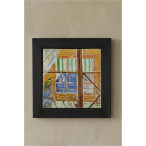 Vincent Van Gogh - Butcher Shop - Doğal Ahşap Çerçeveli Taş Tablo