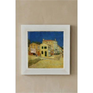 Vincent Van Gogh - The House - Doğal Ahşap Çerçeveli Taş Tablo
