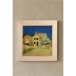 Vincent Van Gogh - The House - Doğal Ahşap Çerçeveli Taş Tablo
