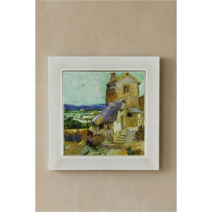 Vincent Van Gogh - The Old Mill - Doğal Ahşap Çerçeveli Taş Tablo
