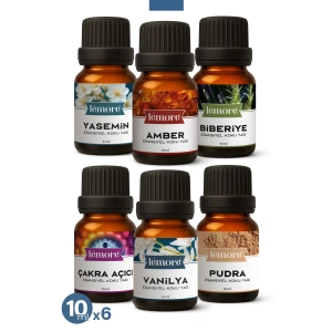 6lı Set 2 Esansiyel Uçucu Yağ Buhurdanlık Yağı Hava Nemlendirici Aroma Difüzörü Kokusu Esans 10ml S
