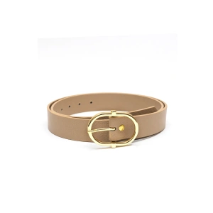 Kadın Gold Oval Tokalı Kemer Günlük Pantolon Elbise Kemeri