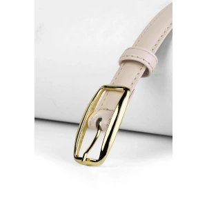 Kadın İnce Oval Gold Tokalı Kemer – Şık Elbise & Pantolon Uyumlu