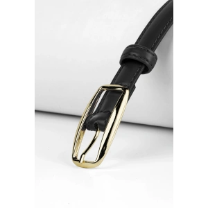 Kadın İnce Oval Gold Tokalı Kemer – Şık Elbise Pantolon Kemeri