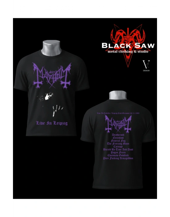 Mayhem Live in Leipzig Black Metal Tshirt