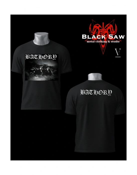 Bathory Blood Fire Death Beyaz Black Metal Tshirt
