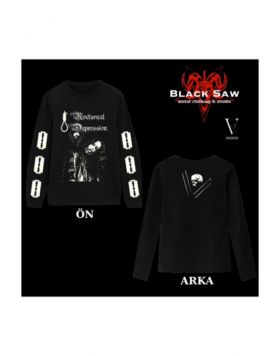 Nocturnal Depression DSBM Black Metal Longsleeve Tshirt