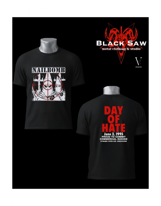 Nailbomb Day of  Hate  Thrash Metal Tshirt