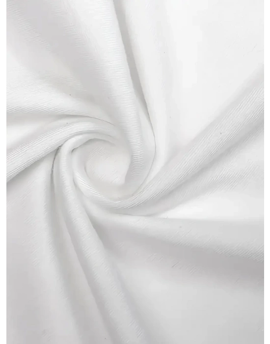 Baskılı Oversize Bisiklet Yaka T-shirt - Beyaz