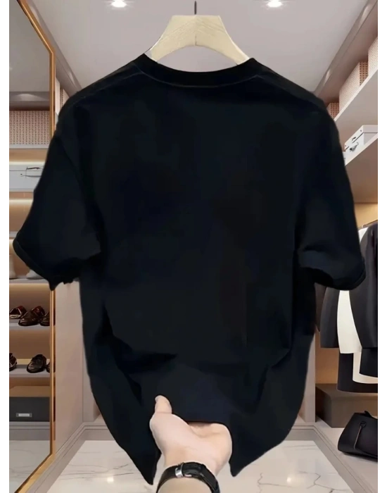 Baskılı Oversize Bisiklet Yaka T-shirt - Beyaz