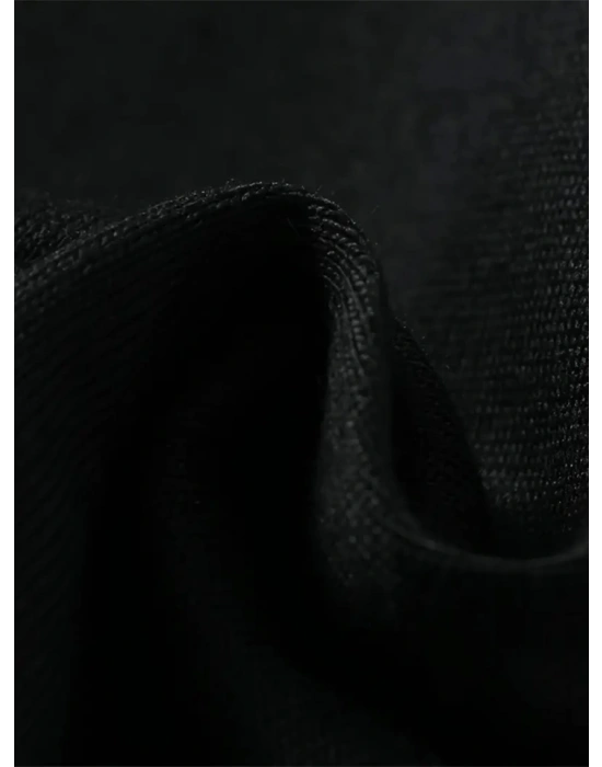 Baskılı Oversize Bisiklet Yaka T-shirt - Siyah