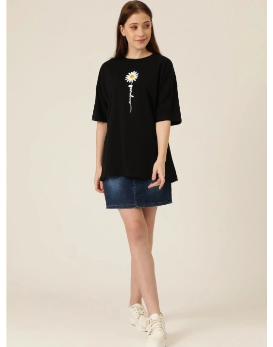 Baskılı T-shirt - Siyah