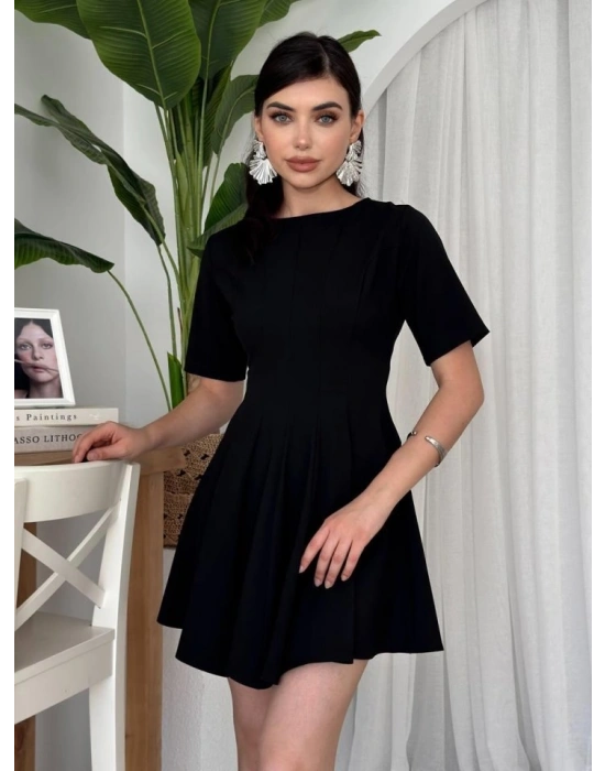 Crem Pliseli Elbise