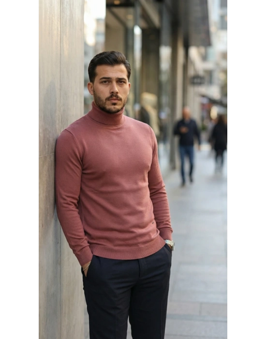 Erkek Boğazlı Yaka Uzun Kollu Triko