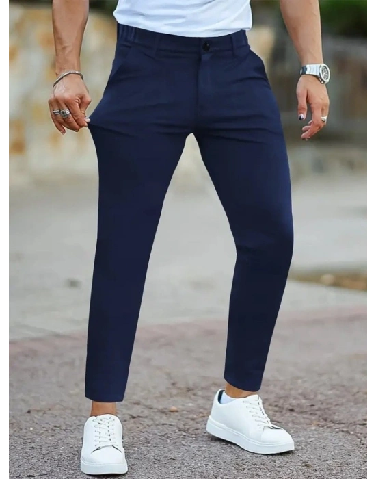 Erkek Cepli Slimfit Atlas Pantolon