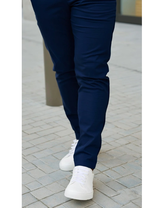 Erkek Cepli Slimfit Atlas Pantolon
