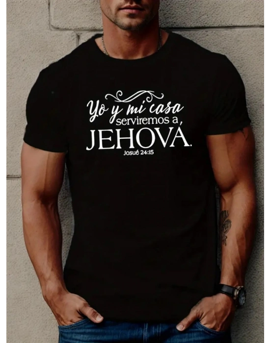 Erkek Jehova Baskılı Süprem T-shirt
