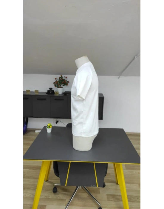 Erkek Kısa Kollu Bisiklet Yaka Burgu Tişört