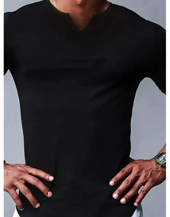 Erkek Kısa Kollu V Yaka Süprem T-shirt