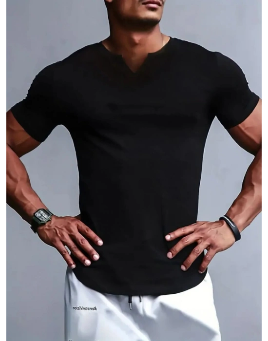 Erkek Kısa Kollu V Yaka Süprem T-shirt