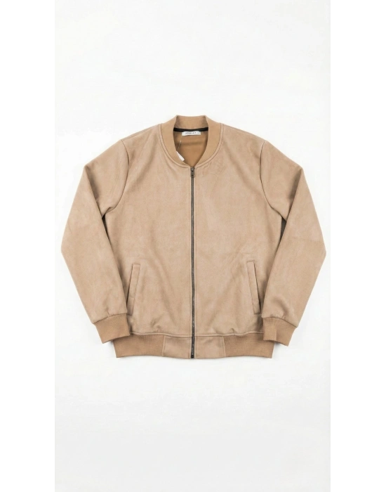Erkek Scuba Süet Kumaş Bomber Hırka