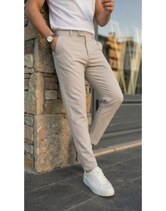 Erkek Slim Fit Dilli Kumaş Pantolon