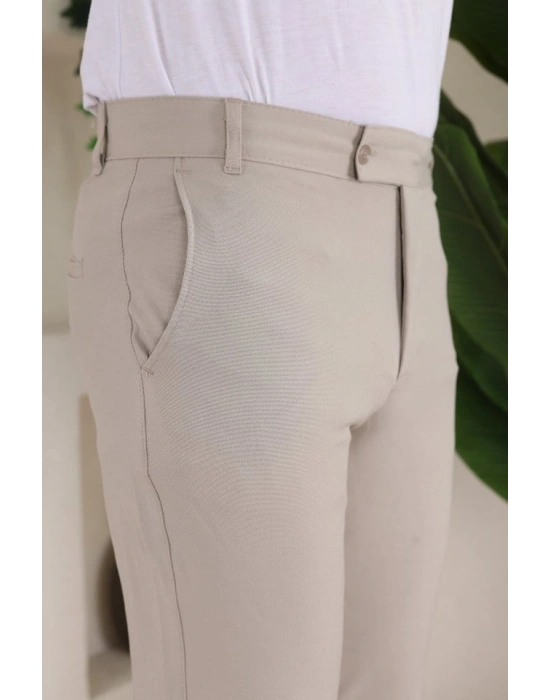 Erkek Slim Fit Dilli Kumaş Pantolon