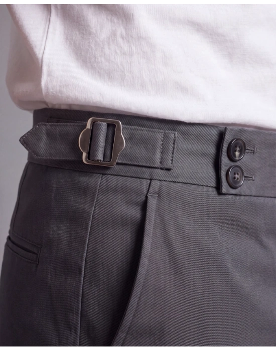 Erkek Toka Detaylı Kumaş Pantolon
