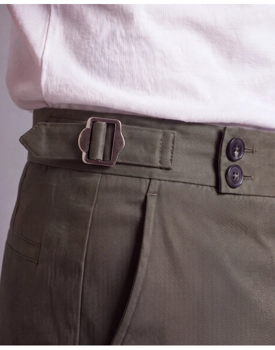 Erkek Toka Detaylı Kumaş Pantolon