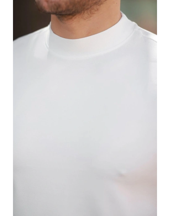 Erkek Yarım Balıkçı Yaka Kısa Kollu T-shirt