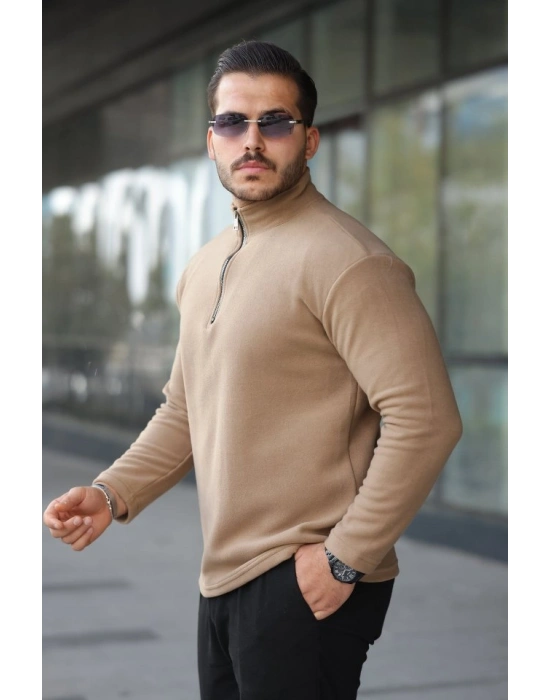 Erkek Zip Yaka Polar Sweat