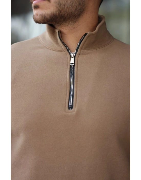 Erkek Zip Yaka Polar Sweat