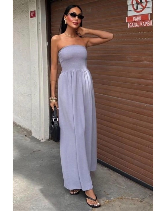 Göğsü Gipeli Straplez Elbise 2878