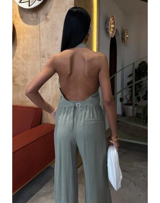 Halter Yaka Yelekli Modal Takım 10144