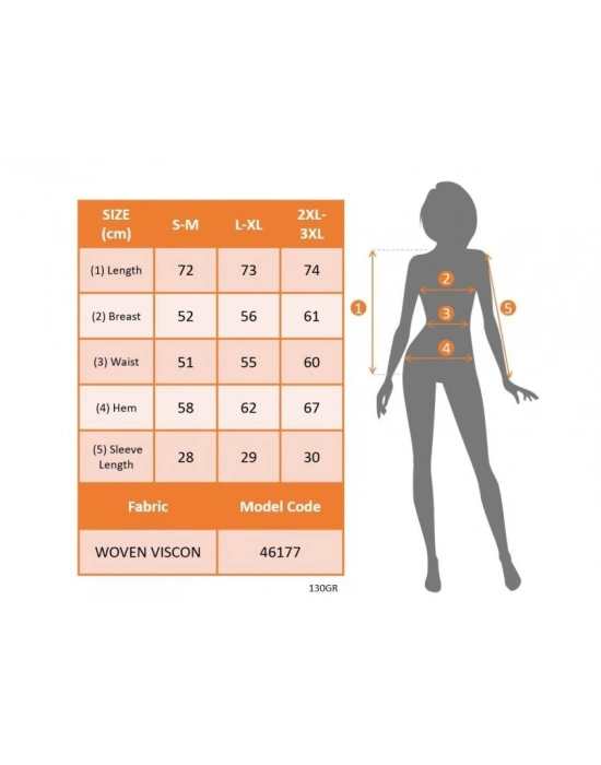 Kadın Kısa Kollu Yakalı Dokuma Viskon Bluz