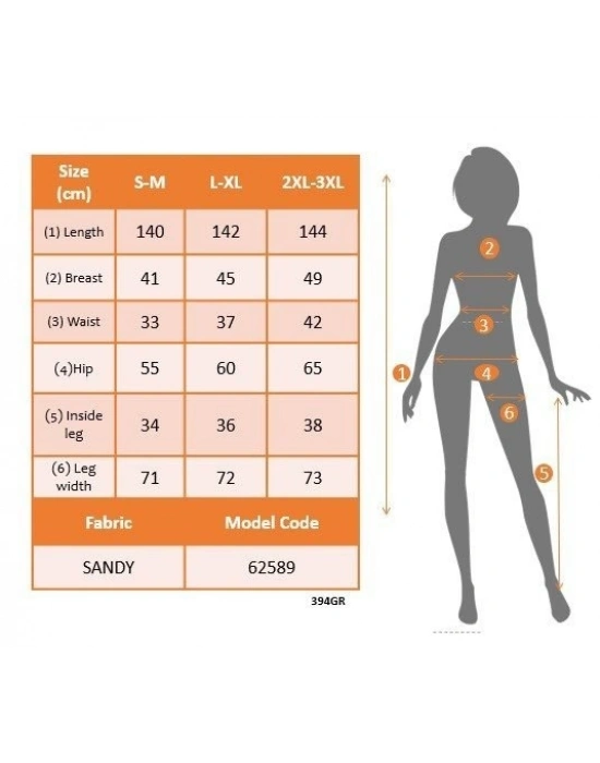 Kadın Tek Omuzdan Büzgü Detaylı Geniş Paçalı Uzun Sandy Tulum