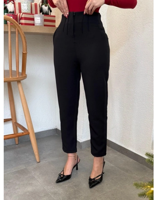 Kadın üste Oturan Paçası Bilek üzerinde Biten Atlas Kumaş Pantolon 36 (S) - 48 (4XL)