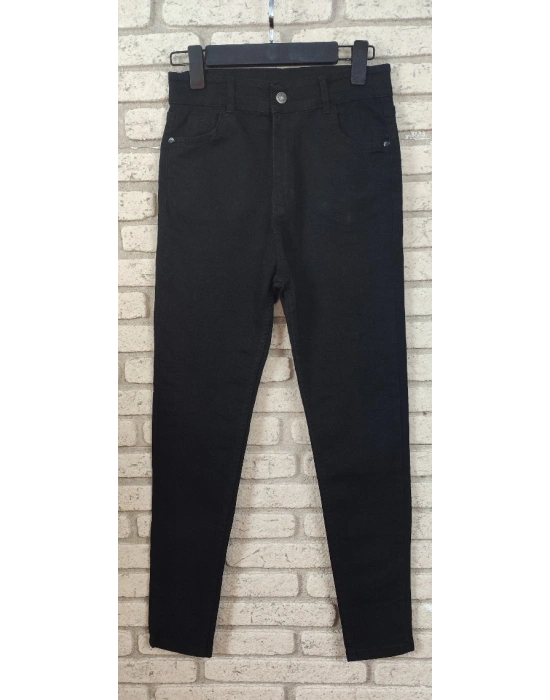 Likralı Yüksek Bel Efsane Kot Pantolon Antrasit Renk 92cm