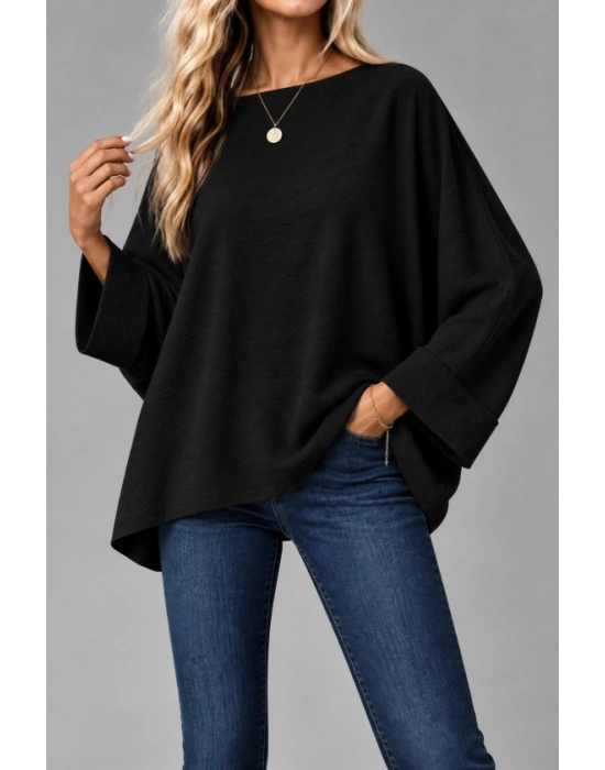 Oversize Yarasa Kol Bluz