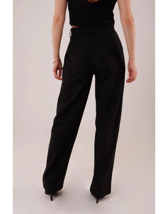 Premium Model Oturtmalı Siyah Pantolon