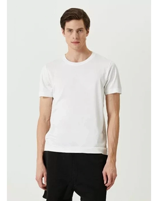 Unisex Basic Bisiklet Yaka Regular T-Shirt - Beyaz